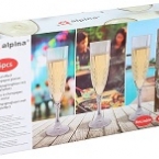 Plastikinės taurės šampanui (kompl,6v)